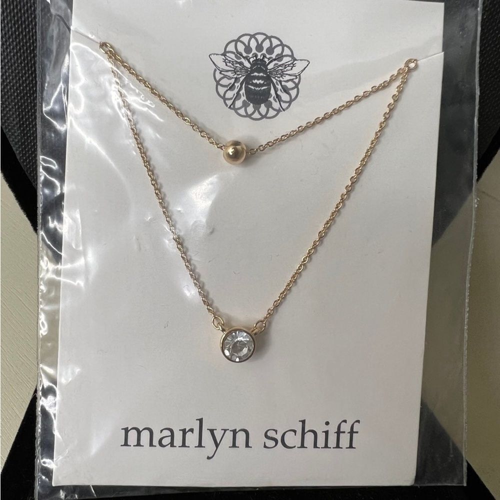 NWT Marlyn schiff‎ double layered necklace - Picture 5 of 5
